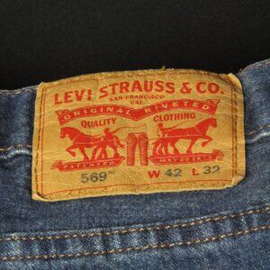 Levi's 569 42x32 Loose Straight Blue Jeans - New Without Wear